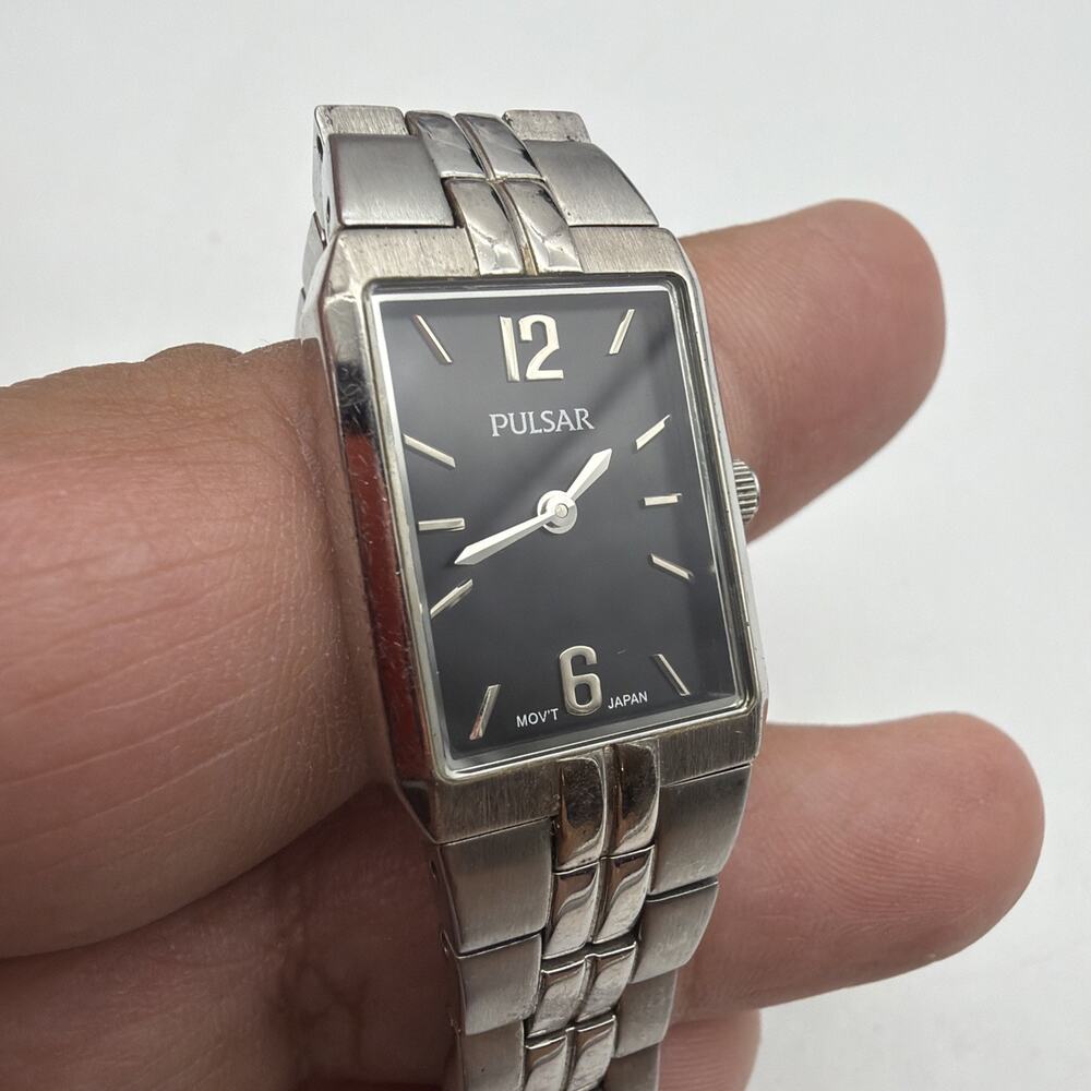 Pulsar Vx50-x260 Women's Black Dial Analog Quartz Stainless Steel Watch